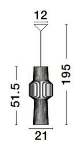 GUAYMAS Luces Exclusivas Lampă suspendată LE42930 small 2