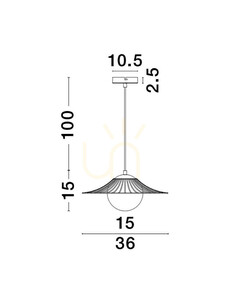 NAVOJOA Luces Exclusivas Lampă suspendată LE42931 small 1