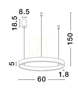 Lampa suspendată BARI de Luces Exclusivas LE43252 small 0