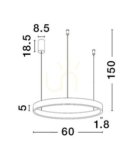 Lampă suspendată BARI de la Luces Exclusivas LE43255 small 2