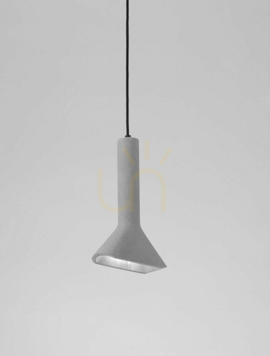 Verifica Lustră suspendată BADOW beton gri, abajur 19,5 cm, coborâre până la 150 cm, E14 max. 5 W, Luces Exclusivas LE43376