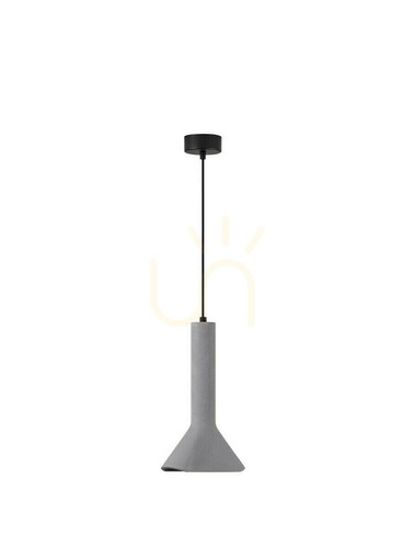Verifica Lustră suspendată BADOW beton gri, abajur 19,5 cm, coborâre până la 150 cm, E14 max. 5 W, Luces Exclusivas LE43376