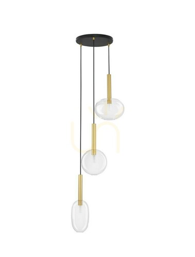 Verifica Lampă suspendată BAJOS Luces Exclusivas 3xG9 auriu Ø50 cm LE43394