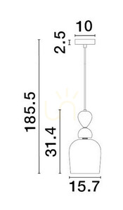 BALAM Lampă suspendată de Luces Exclusivas LE43397 small 2