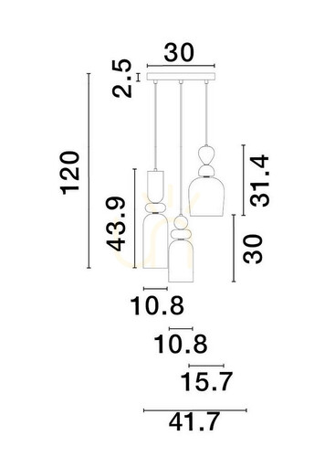 Verifica Lampă suspendată Luces Exclusivas BALAM aurie cu sticlă colorată 3xE14 LE43400