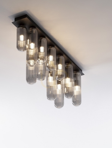 Verifica Plafonieră din sticlă gri Luces Exclusivas BALDE LE43407 12 × G9 72 cm