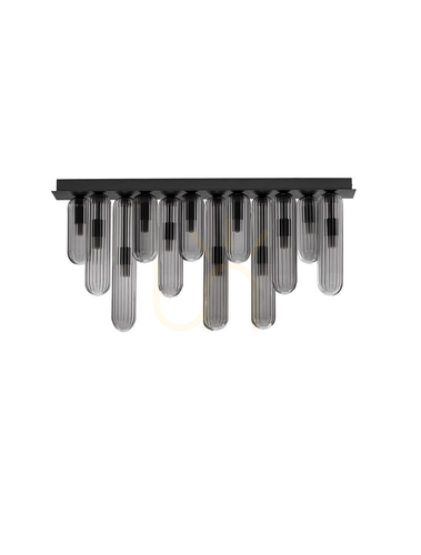 Verifica Plafonieră din sticlă gri Luces Exclusivas BALDE LE43407 12 × G9 72 cm