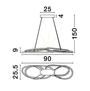 Lampa suspendată BANO de Luces Exclusivas LE43481 small 2