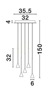 SITGES Luces Exclusivas Lampă suspendată LE43498 small 3