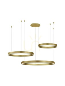 Lustră suspendată Luces Exclusivas JACA LE43503, trei inele LED 140 W 3000 K, neagră, Ø100 cm small 0
