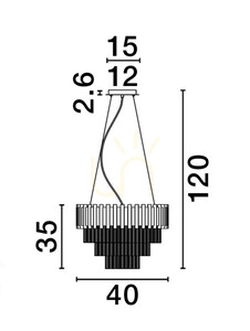 ACATEN Luces Exclusivas Lampă suspendată LE43564 small 1