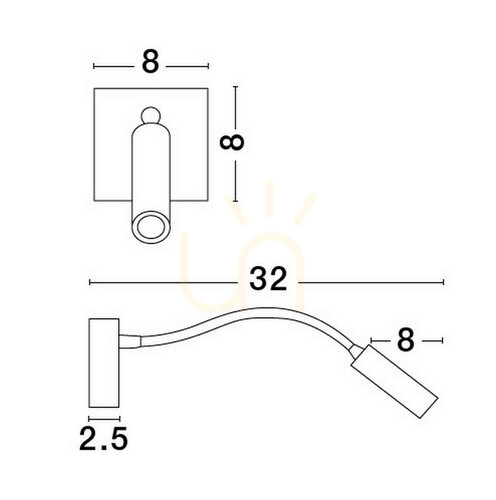 Verifica Lampa de perete ARANCON de Luces Exclusivas LE43619