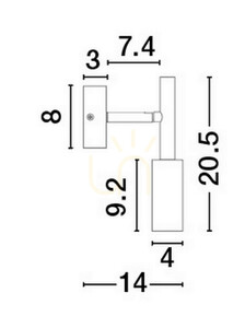 BAHAMA lampă de perete de Luces Exclusivas LE43625 small 3