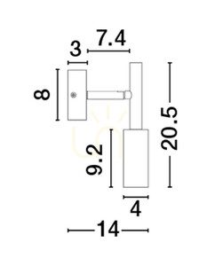Aplică LED albă Luces Exclusivas BAHAMA LE43630 7 W 3000 K small 3