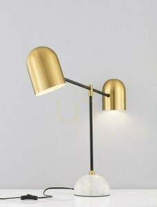 Lampă de birou ABASOLO Luces Exclusivas LE43736, aurie și neagră, 2×E27 small 1
