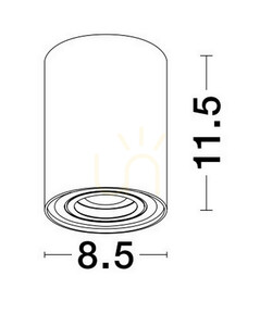 Spot de plafon reglabil Luces Exclusivas ACANCUN LE61622, negru, GU10, Ø8,5 cm small 1