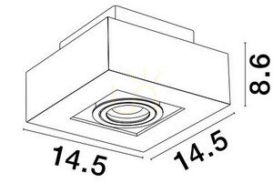 Spot alb de tavan ACATENO GU10 10 W LE61634 Luces Exclusivas small 1