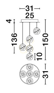CUYO Luces Exclusivas Lampă suspendată LE44212 small 3