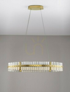 Lustră suspendată MAYO Luces Exclusivas LE44227, LED 45 W, 3500 K, aurie, Ø90 cm small 1