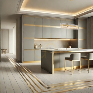 Lustră suspendată MAYO Luces Exclusivas LE44227, LED 45 W, 3500 K, aurie, Ø90 cm small 4