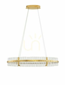 Lustră suspendată MAYO Luces Exclusivas LE44227, LED 45 W, 3500 K, aurie, Ø90 cm small 0