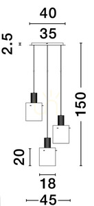 ORAN Luces Exclusivas Lampă suspendată LE44244 small 1