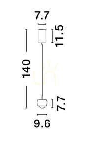 Lampă suspendată Luces Exclusivas LIMA LE44285 aurie, ø9,6 cm, LED 13 W 3000 K small 2