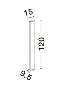 Stâlp de iluminat exterior LERMA Luces Exclusivas LE73601 LED 22 W negru 120 cm small 2