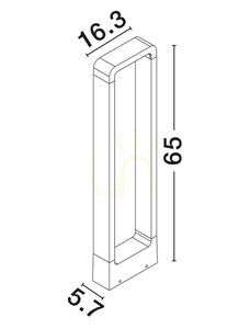 Stâlp de iluminat LED pentru grădină Luces Exclusivas JUJUY LE73604, negru, 65 cm, 7 W, 3000 K small 2