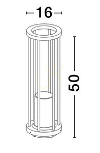 Stâlpișor de grădină Luces Exclusivas OJEDA LE73635 negru 50 cm E27 small 2