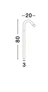 Stâlp de iluminat pentru grădină Luces Exclusivas QUIBDO LE73702, negru, 80 cm, LED 5 W small 1