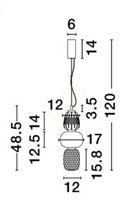 ARROYOS Luces Exclusivas Lampă suspendată LE44495 small 3