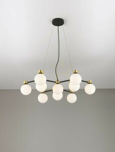 Candelabru Luces Exclusivas CAMINOS LE44543, negru cu detalii aurii, 10 × G9, 66 cm small 2