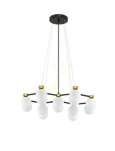 Pendul Luces Exclusivas CAMINOS LE44544 negru-auriu, 14xG9, 73 cm small 0