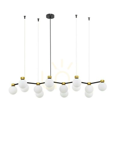Verifica Lustră Luces Exclusivas CAMINOS LE44545, negru și auriu, 14×G9