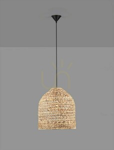 Lampă suspendată GUARDIA cu abajur din zambilă de apă Ø42,5 cm E27 Luces Exclusivas LE44577 small 2