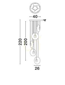 Lampa suspendată HUACARAJE de Luces Exclusivas LE44830 small 3
