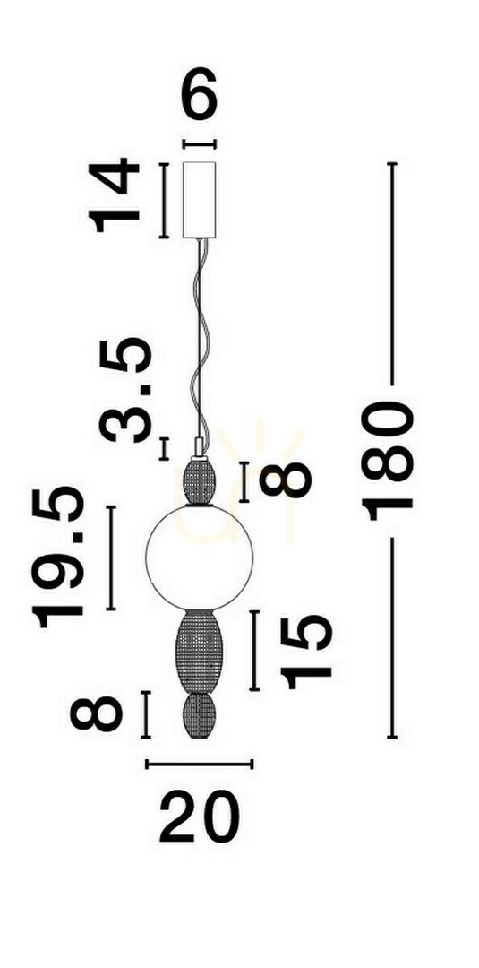 Afişa JOAQUIN Luces Exclusivas Lampă suspendată LE44546 JOAQUIN Luces Exclusivas Lampă suspendată LE44546