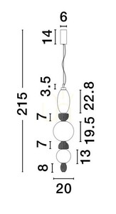 JOAQUIN Luces Exclusivas Lampă suspendată LE44548 small 3