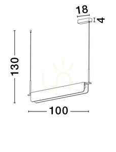 Lustră liniară suspendată MAIRANA LE44621 Luces Exclusivas, LED 35 W, 3000 K small 1