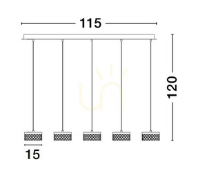 MINEROS Luces Exclusivas Lampă suspendată LE44583 small 3