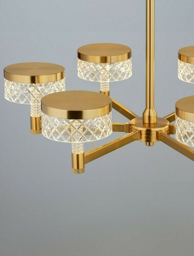 Verifica Lustră LED Luces Exclusivas MINEROS LE44585 aurie cu 6 lumini 70,7 cm