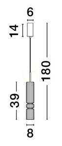 MONTERO Luces Exclusivas Lampă suspendată LE44590 small 3