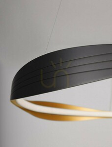 Lampă suspendată LED SATIPO Luces Exclusivas, negru/auriu, Ø60 cm, LE44470 small 3
