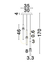 URUBICHA Luces Exclusivas Lampă suspendată LE44690 small 3