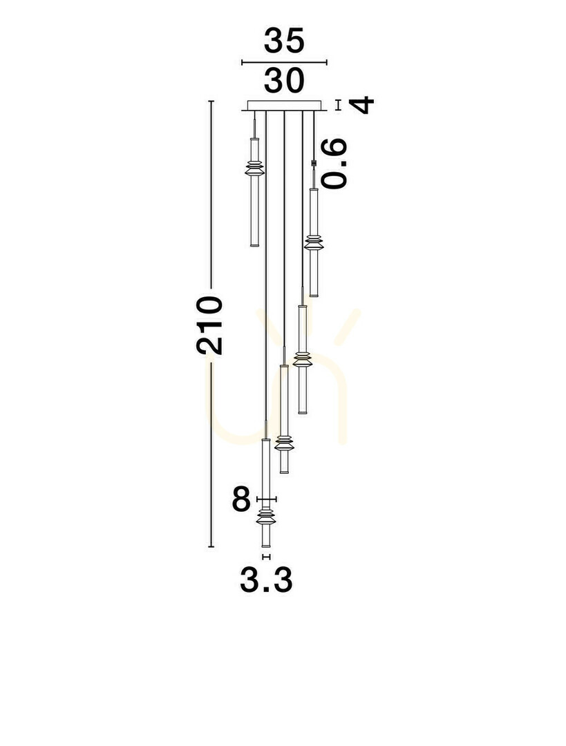Vedere URUBICHA Luces Exclusivas Lampă suspendată LE44691 URUBICHA Luces Exclusivas Lampă suspendată LE44691