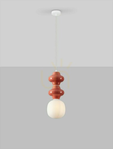 Verifica Lampă suspendată albă VILROSA Luces Exclusivas LE44558 din ceramică și sticlă