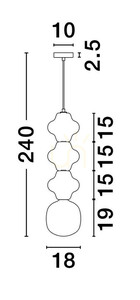 VILROSA Luces Exclusivas Lampă suspendată LE44569 small 3