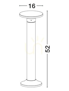 Stâlp LED de grădină Luces Exclusivas BOYUIBE LE73807, negru mat, 52 cm, 3000 K small 3