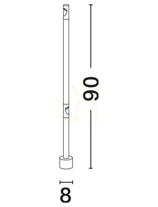 Stalpisor de iluminat CATACAOS Luces Exclusivas LE73751 negru mat LED 9 W 378 lm 3000 K IP65 90 cm small 1